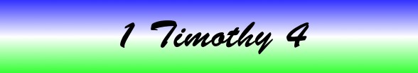 1 Timothy Chapter 4