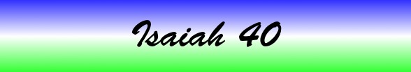 Isaiah Chapter 40