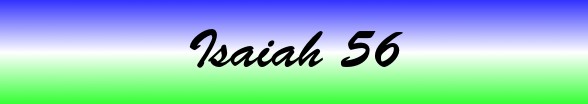 Isaiah Chapter 56