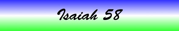 Isaiah Chapter 58