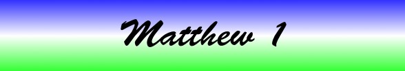 Matthew Chapter 1