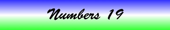 Numbers Chapter 19