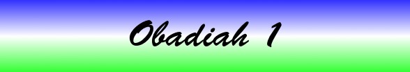 Obadiah Chapter 1